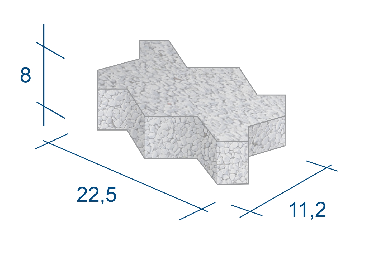 Paver/Adoquin drenante PH8-Q